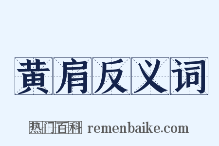 黄肩反义词是什么意思的图片